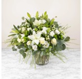 Bouquet deuil PRESTIGE PARADIS BLANC