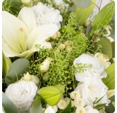 Bouquet deuil PRESTIGE PARADIS BLANC