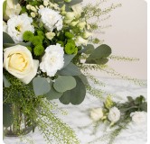 Bouquet deuil PRESTIGE PARADIS BLANC